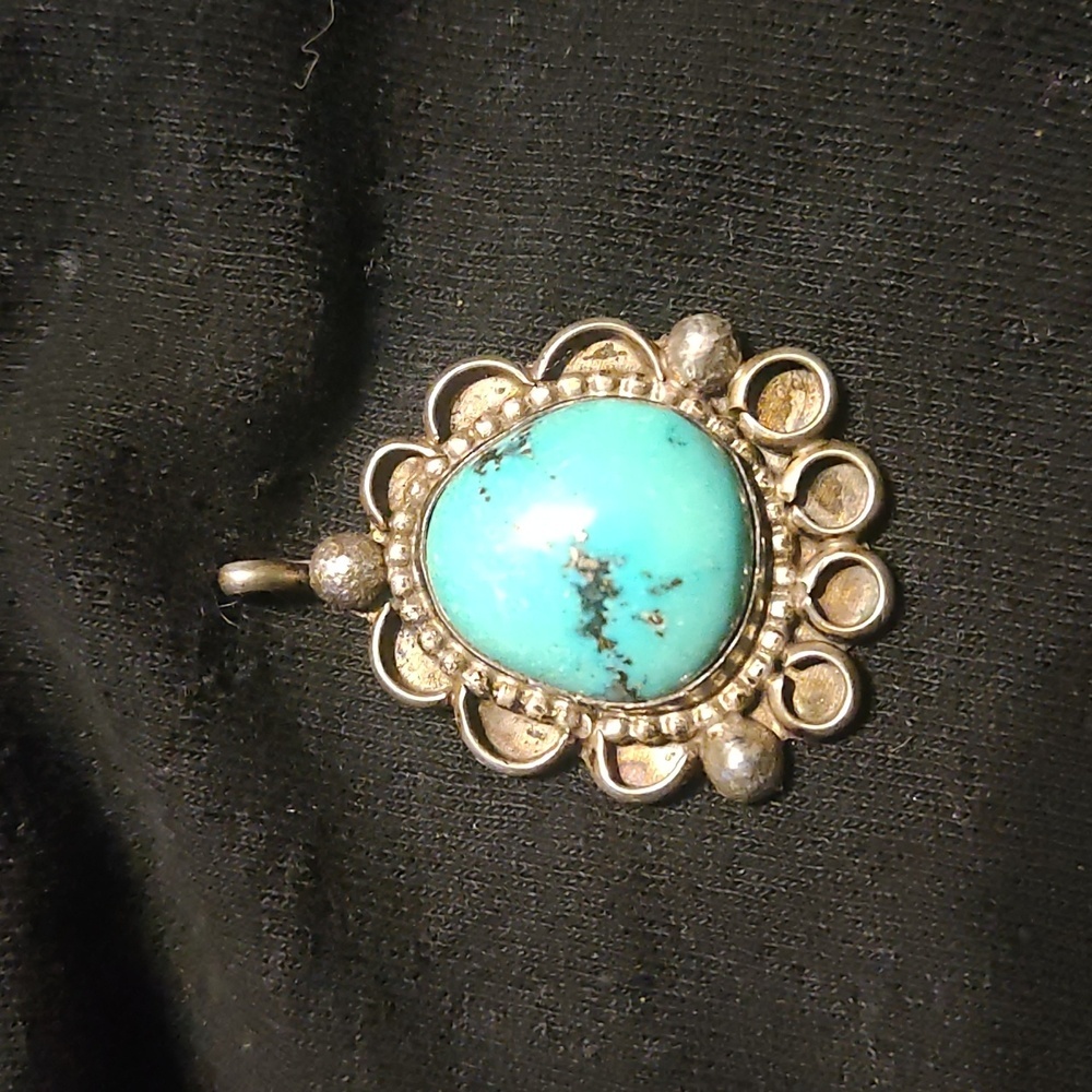 Sterling Silver n Turquoise Necklace Pendant